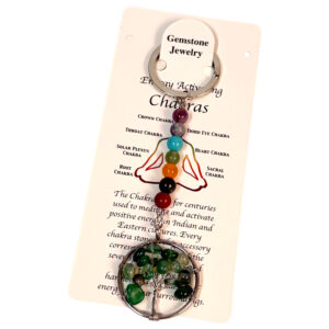 (D13-012) Llavero Arbol Con Piedras