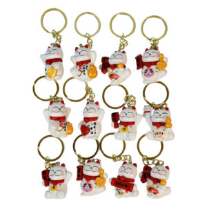 (D13-010) Pack Llaveros Neko Resina x12