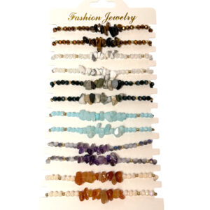 (D14-028) Pack Pulseras Piedras x12