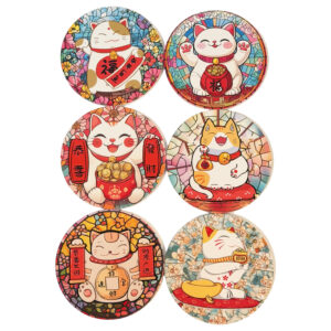 (D14-031) Posa Vaso Neko Ceramica x12