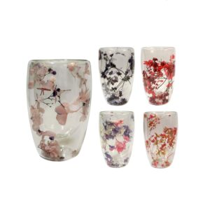 (D15-053) Vaso de Vidrio Flores 350ml
